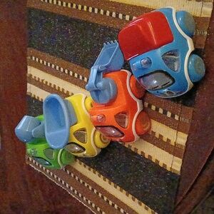 4PC Lot Chunky Hard Plastic Construction Toys